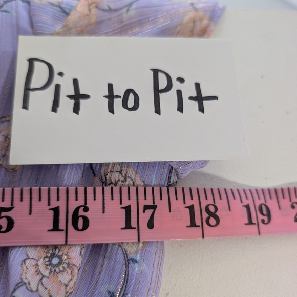 LC Lauren Conrad Lavender Floral Wrap Maxi Dress with Green Border Size XS - Picture 7 of 10